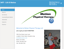 Tablet Screenshot of mymotionpt.com